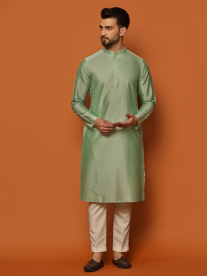 Grey Golden Woven Nehru Jacket Kurta Trouser Set