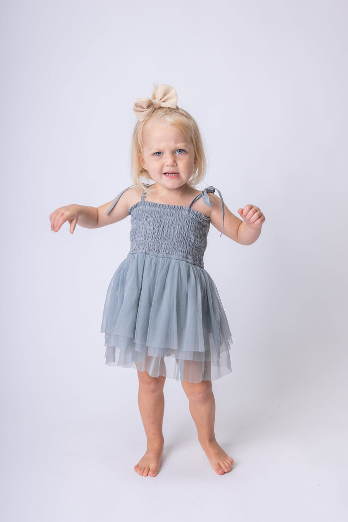 Grey Tulle Infant Ruffle Romper Dress Yo Baby India