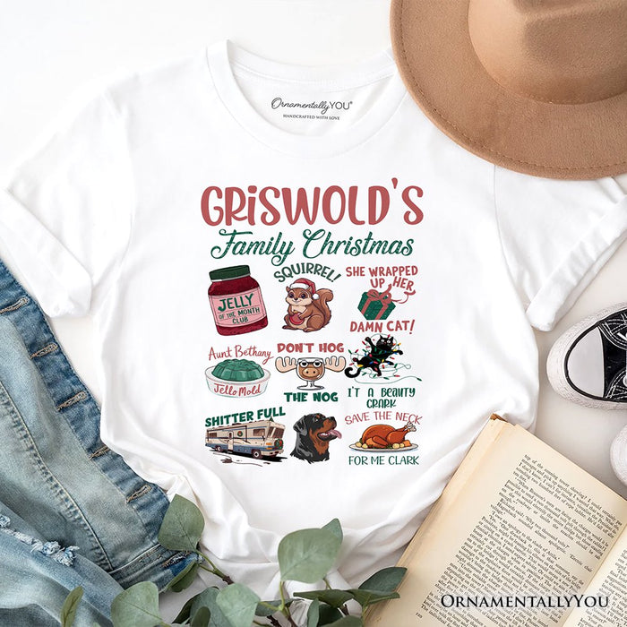 Griswold’s Family Christmas T-Shirt, Funny Retro Vacation Movie Quote Tee T-Shirts OrnamentallyYou White XS