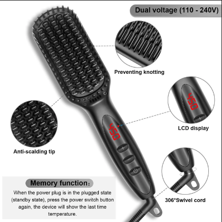 Hair Straightener Brush Pro