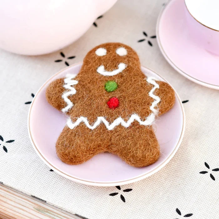 Handmade Felt Gingerbread Man Cookie