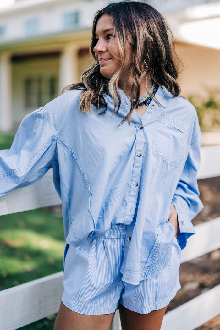 Happy Hour Top - Pearl Blue Combo FREE PEOPLE
