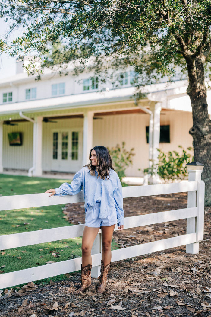 Happy Hour Top - Pearl Blue Combo FREE PEOPLE