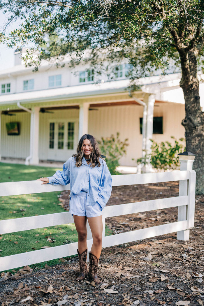 Happy Hour Top - Pearl Blue Combo FREE PEOPLE