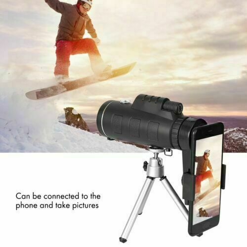 HD Monocular Telescope With Phone Tripod | 40X60mm Night Vision Lens Included For Outdoor Hiking