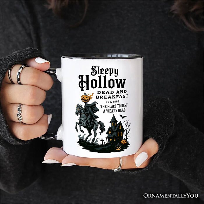 Headless Horseman Sleepy Hollow Halloween Personalized Mug, Dead and Breakfast Retro Gift with Custom Name Personalized Ceramic Mug OrnamentallyYou