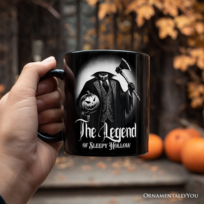 Headless Horseman Spooky Portrait Personalized Mug Horror Villain Theme Halloween Gift with Custom Name Personalized Ceramic Mug OrnamentallyYou