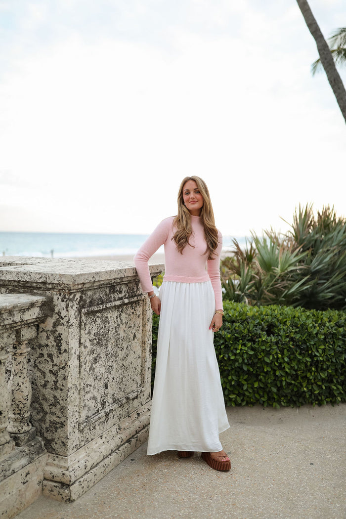 Helena Maxi Dress - Pink/Ivory