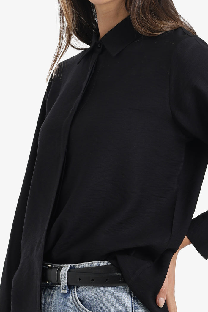 Hidden Placket Lounge Shirt