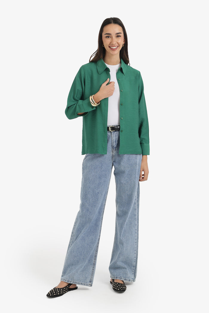 Hidden Placket Lounge Shirt