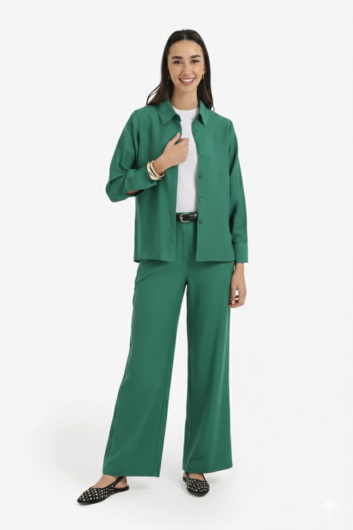 Hidden Placket Lounge Shirt