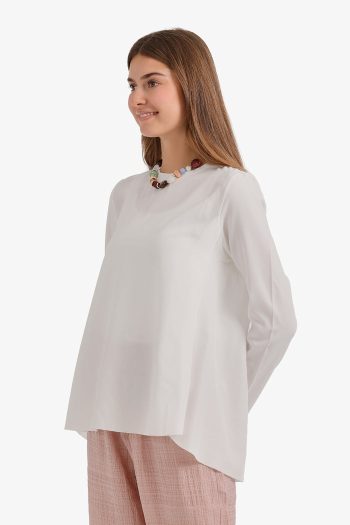 High-Low Flowy Blouse