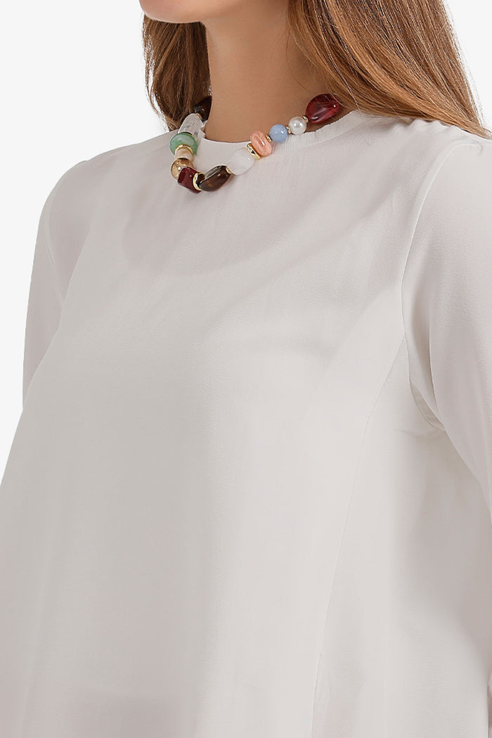 High-Low Flowy Blouse
