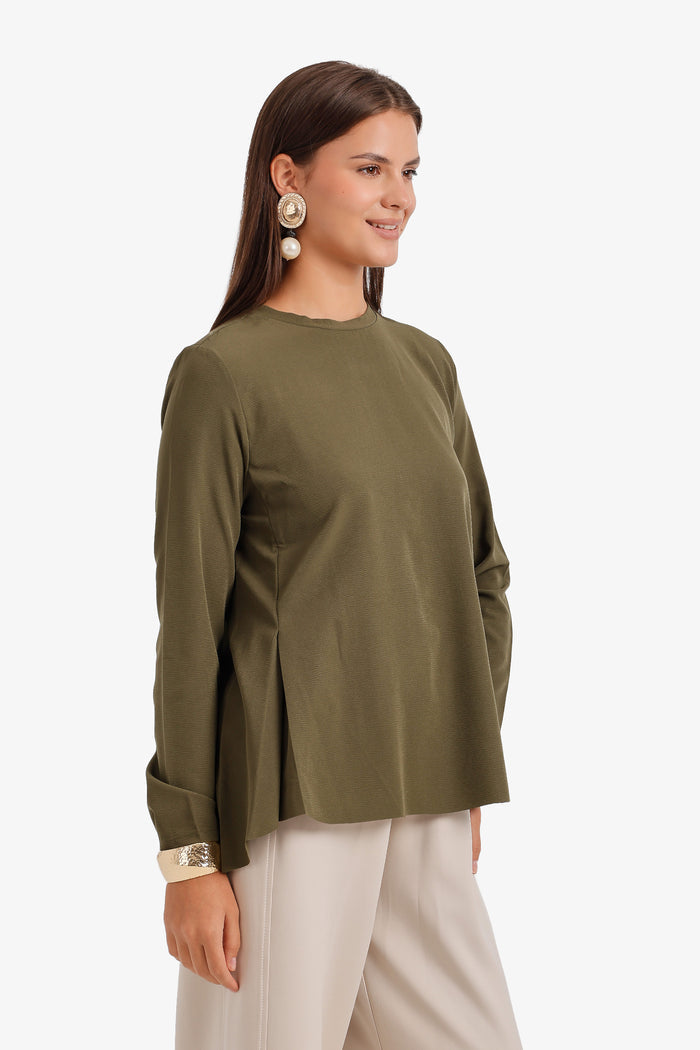 High-Low Flowy Blouse