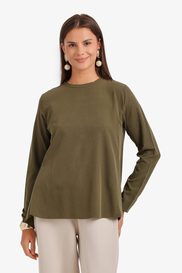 High-Low Flowy Blouse