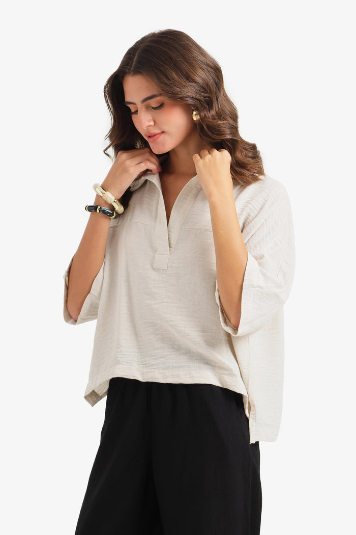 High-Low Lounge Blouse