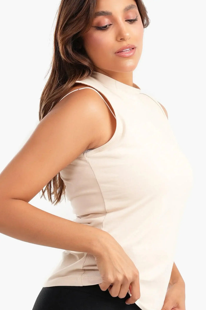 High Neck Slim Fit Top - Carina - كارينا
