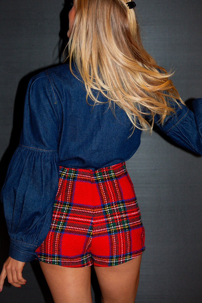 Holly Mini Skort - Red Plaid