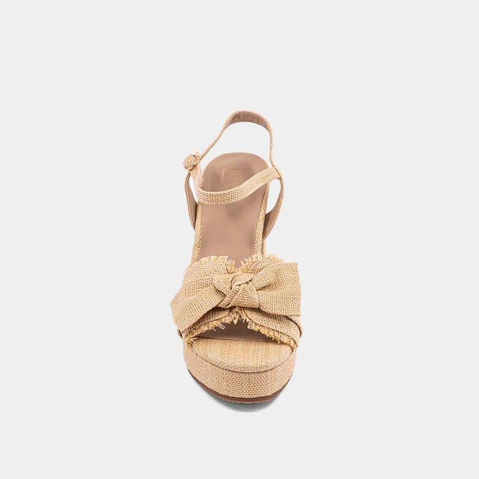 Holly Raffia Heel - Natural