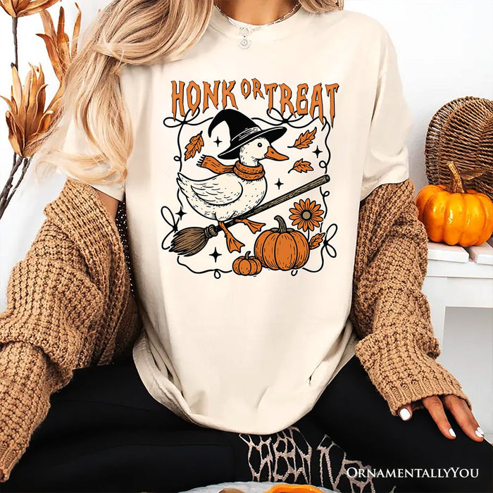 Honk or Treat Goose T-Shirt, Hilarious Halloween Tee for Silly Bird Enthusiasts T-Shirts OrnamentallyYou