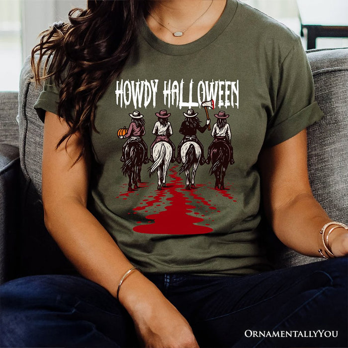 Howdy Halloween Cowgirl Women T-Shirt, Empowered Western Spooky Tee T-Shirts OrnamentallyYou