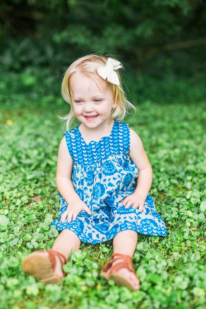 Indigo Floral Printed Dress Yo Baby India