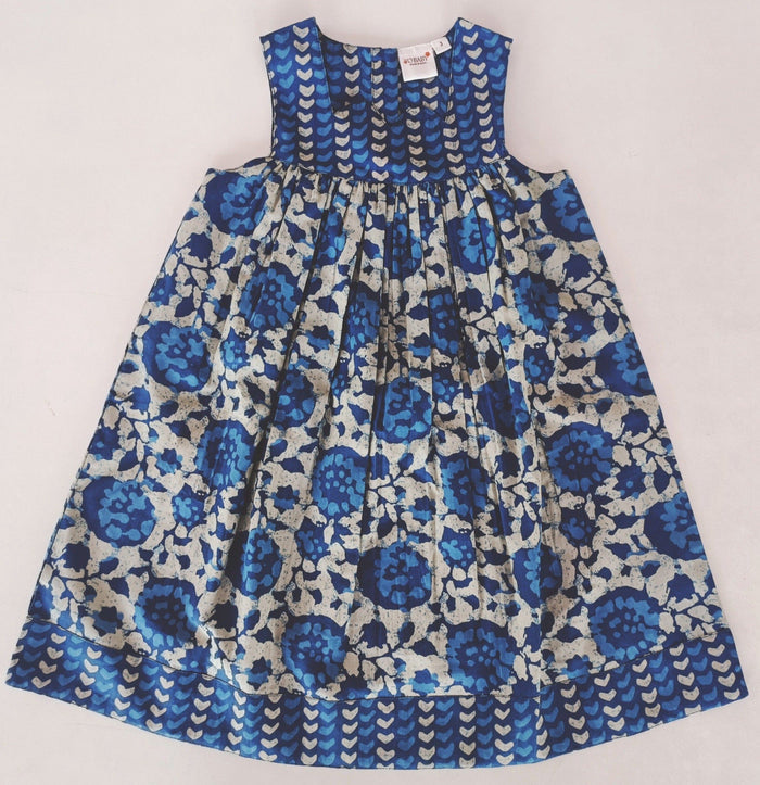 Indigo Floral Printed Dress Yo Baby India