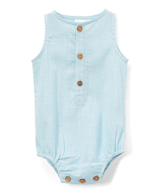 Infant Sleeveless Romper - Sky Blue Dress Yo Baby Wholesale