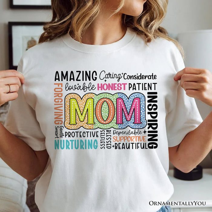 Inspirational Mom Life T-Shirt, White Stylish Casual Women's Tee T-Shirts OrnamentallyYou