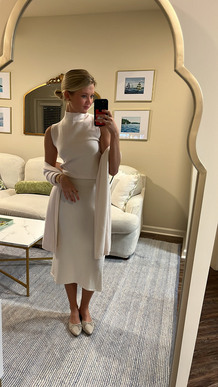 Isabella Pencil Skirt - Ivory