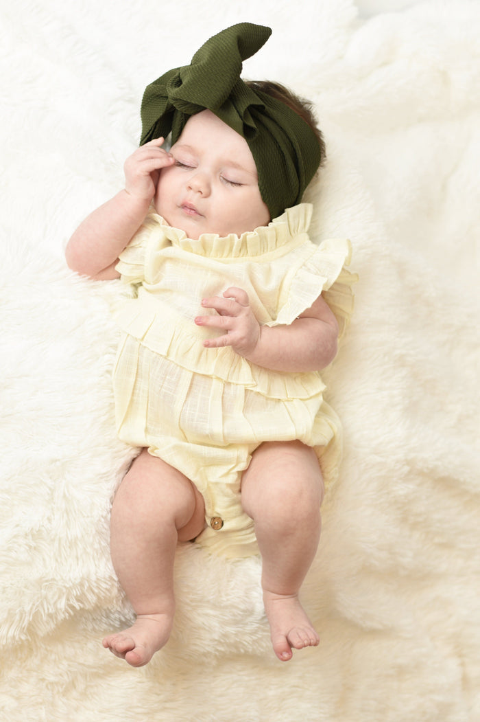 Ivory Ruffles Infant Romper Dress Yo Baby Wholesale