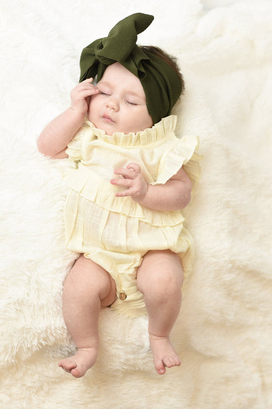 Ivory Ruffles Infant Romper Dress Yo Baby Wholesale