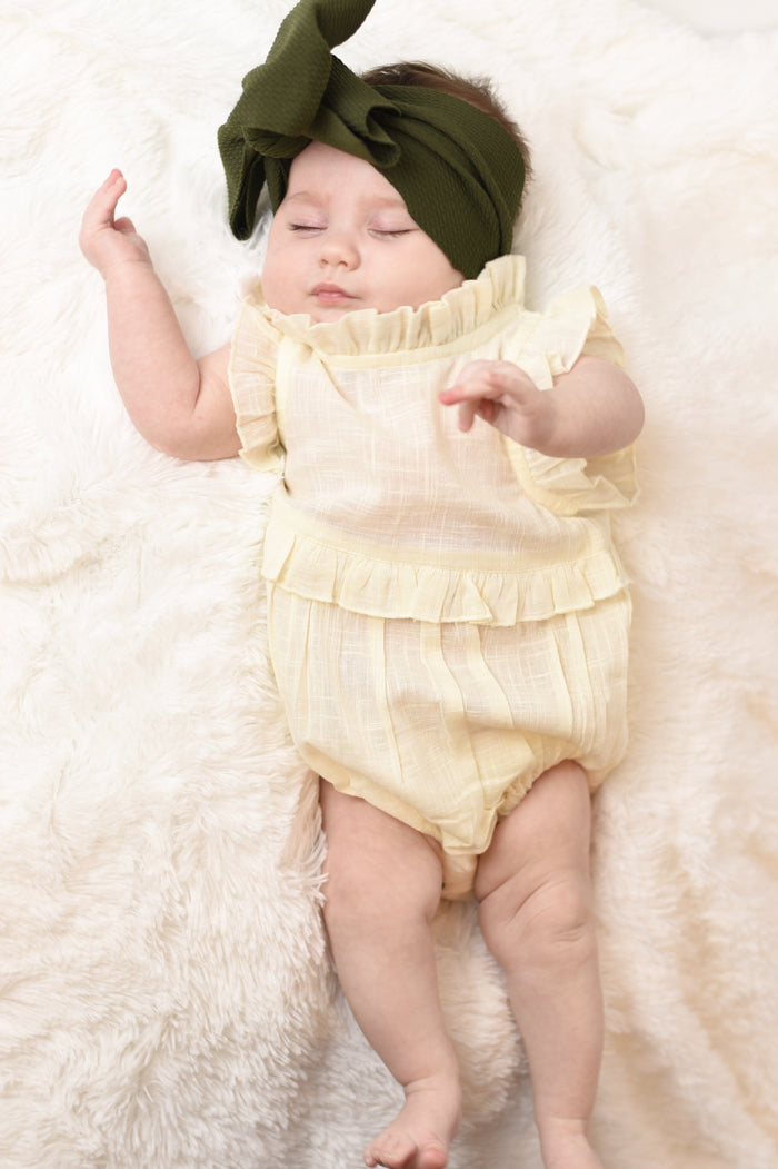 Ivory Ruffles Infant Romper Dress Yo Baby Wholesale