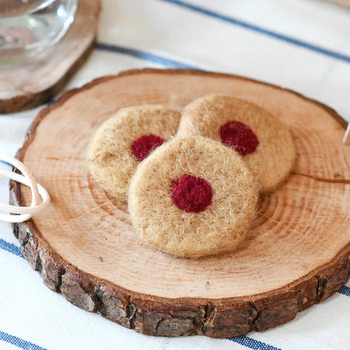 Jam Drop Biscuit (Set of 3) Felt Play Food