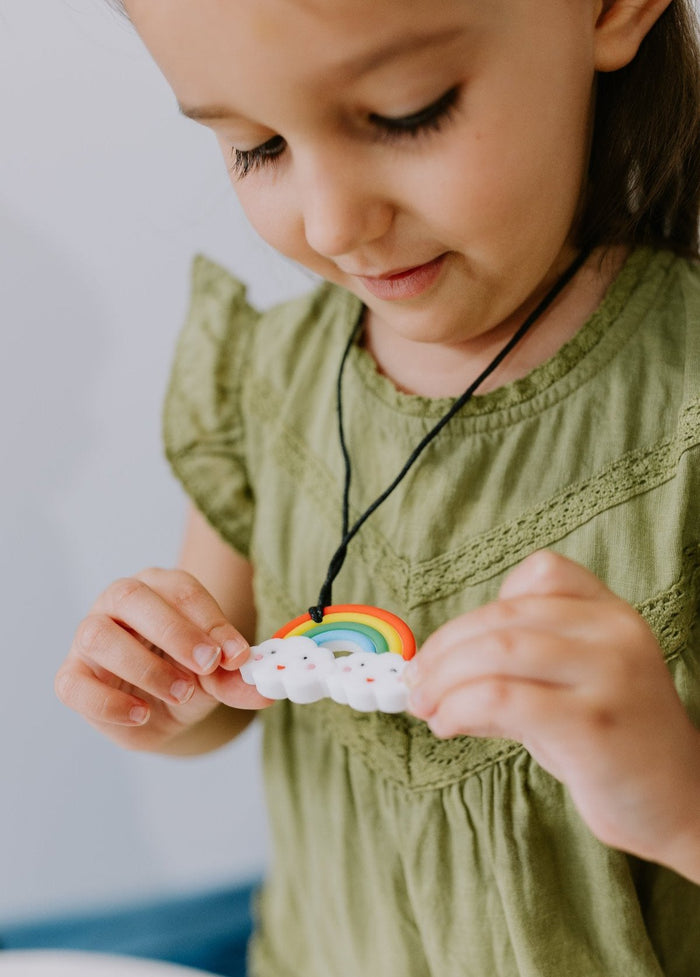 Jellystone Sensory Chew Pendant Necklace - Rainbow