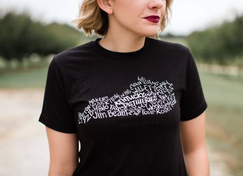 Kentucky Distilleries Word Art Tee - Tees