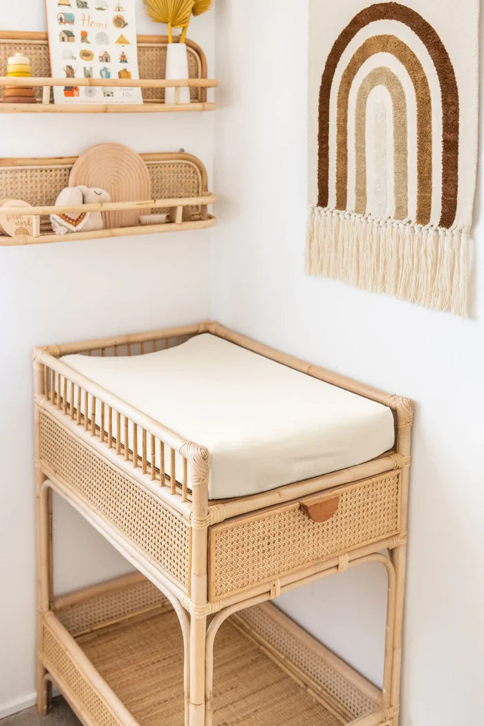 Kiin Organic Bamboo Cotton Change Pad & Bassinet Sheet - Ivory