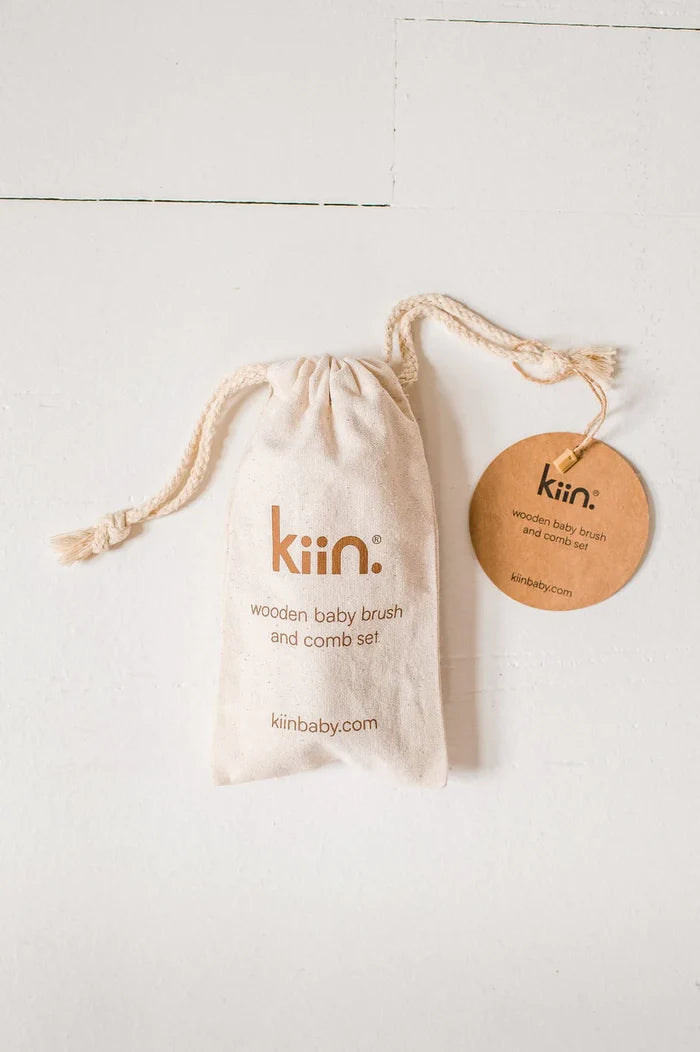 Kiin Wooden Baby Brush + Comb Set