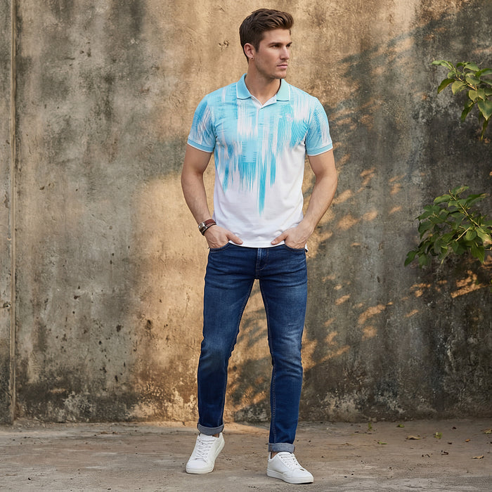 Killer Men Light Green Printed Slim Fit T-Shirts