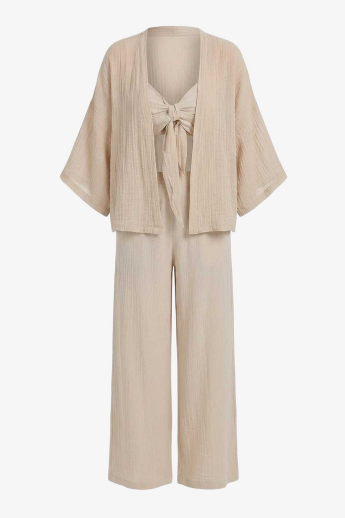 Kimono Style 3-Piece Pyjama