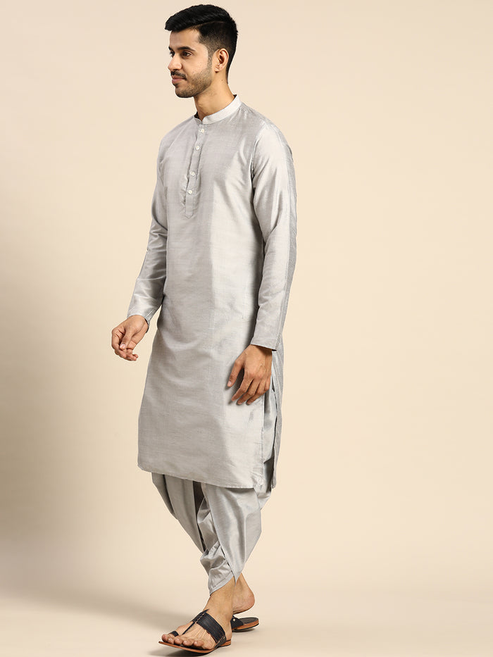 Kisah Men Black Color Kurta Jacket Set
