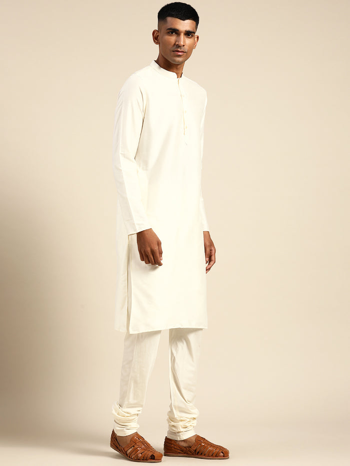 Kisah Men Black Color Kurta Jacket Set
