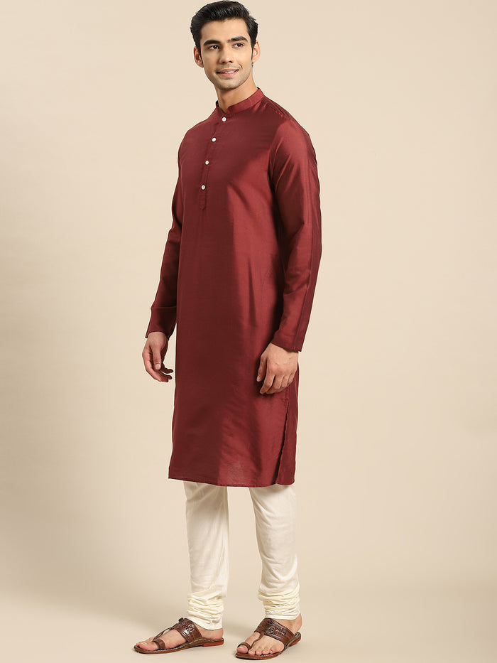 Kisah Men Black Kurta Jacket Set