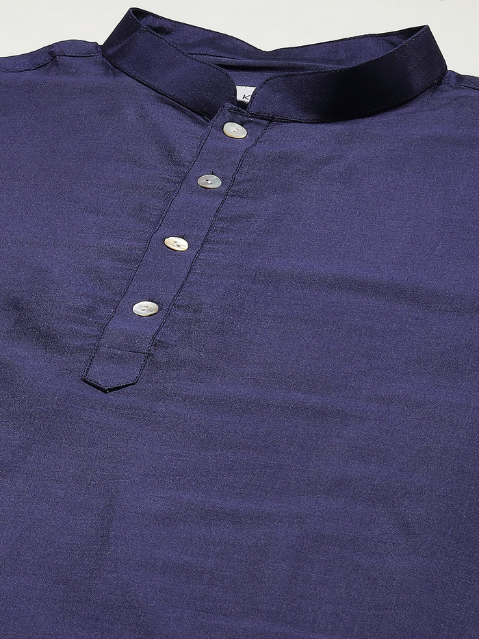 Kisah Men Blue Kurta Jacket Set