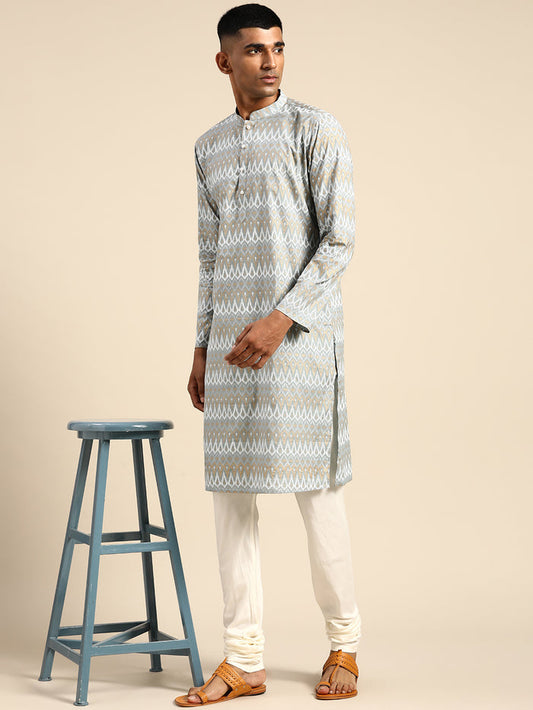 Kisah Men Blue Kurta Set