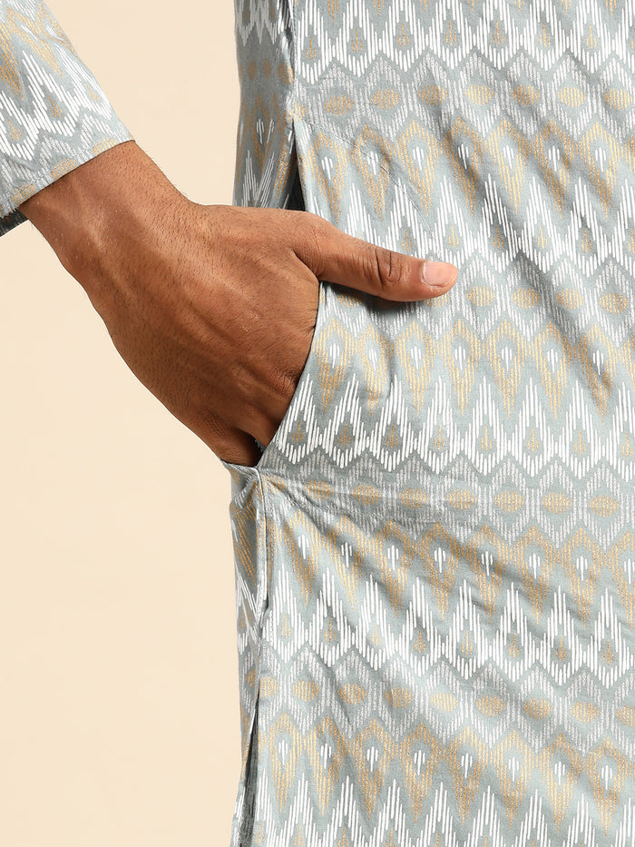 Kisah Men Blue Kurta Set