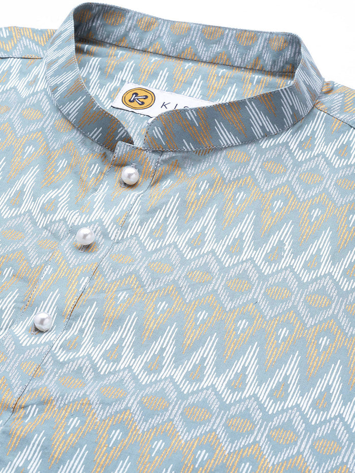 Kisah Men Blue Kurta Set