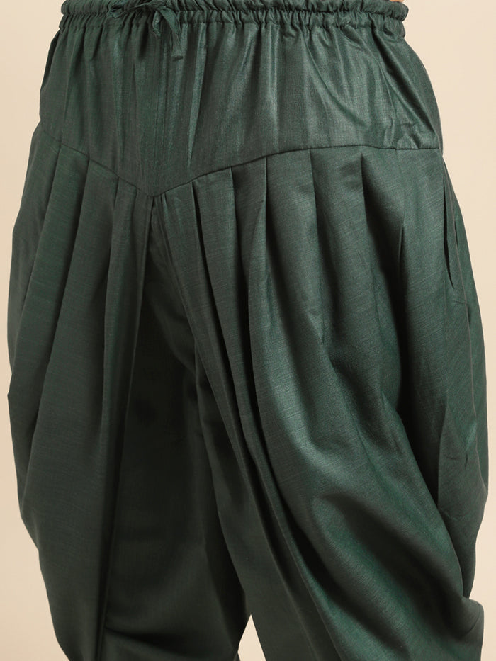 Kisah men Bottle green kurta jacket set