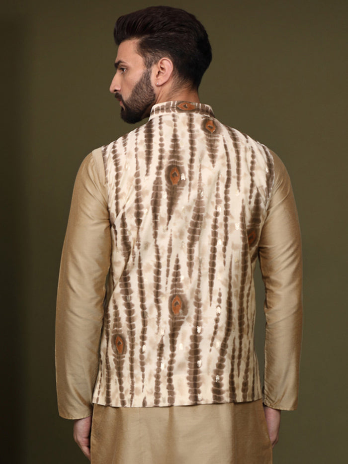 Kisah Men Cream  Nehru Jacket (Set of 1)