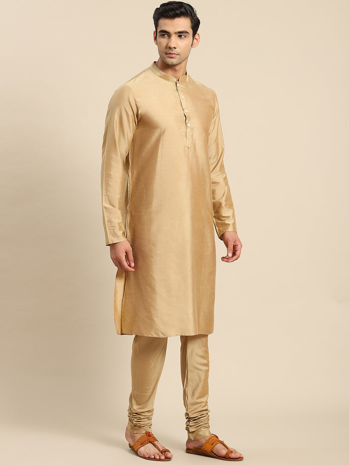 Kisah Men Gold Kurta Jacket Set